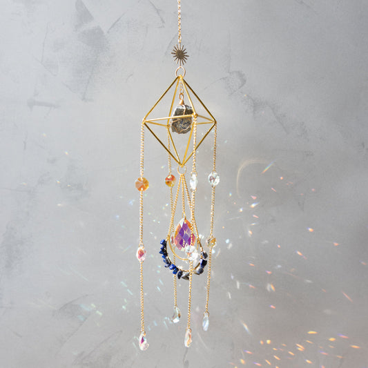 Raw Crystal Suncatcher (Lapis Lazuli)
