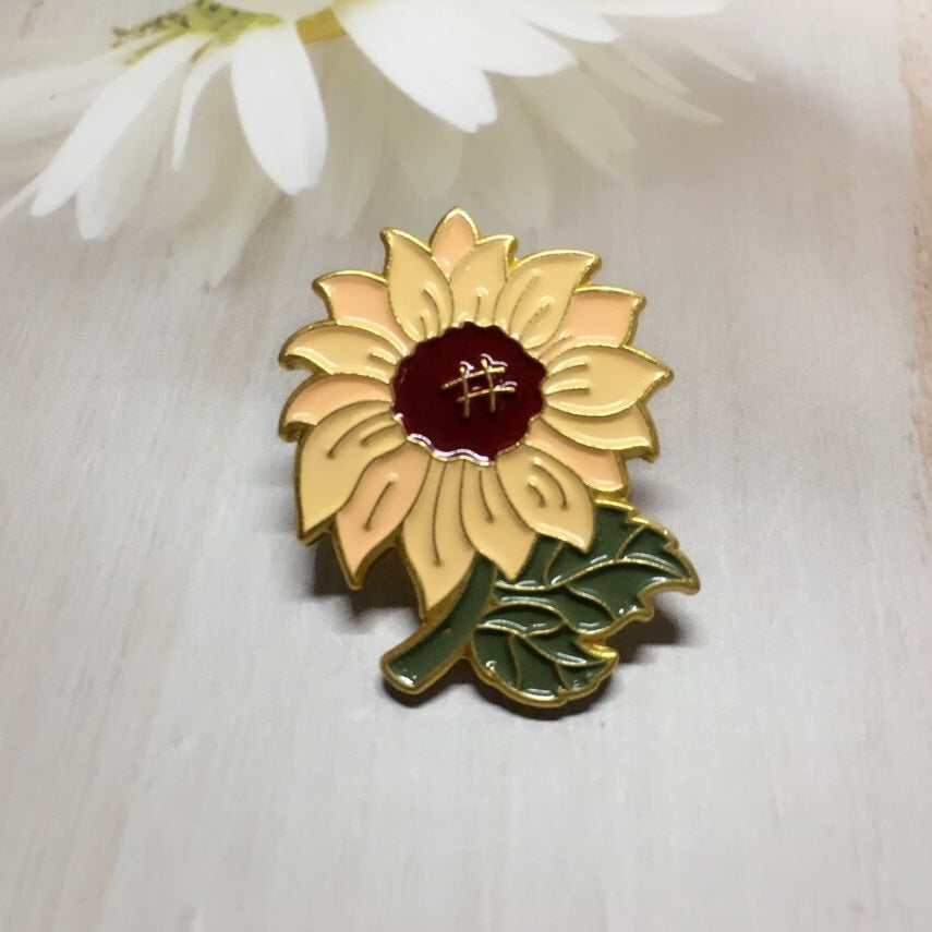 Sunflower Enamel Lapel Pin