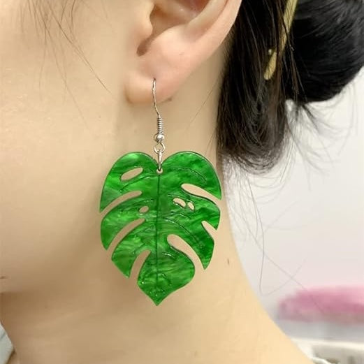 Monstera Leaf Earrings