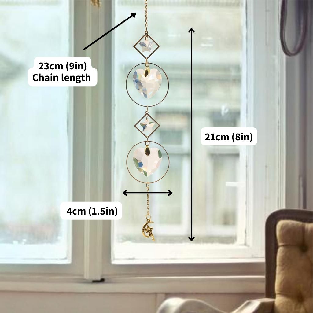 Glass Crystal Prism suncatcher (B25) dimensions size