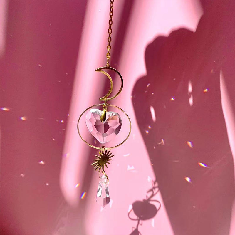 Glass Crystal Prism Suncatcher (B26) sunlight reflection