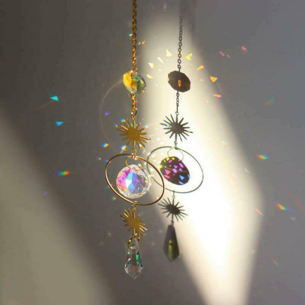 Glass Crystal Prism Suncatcher (B4) sunlight
