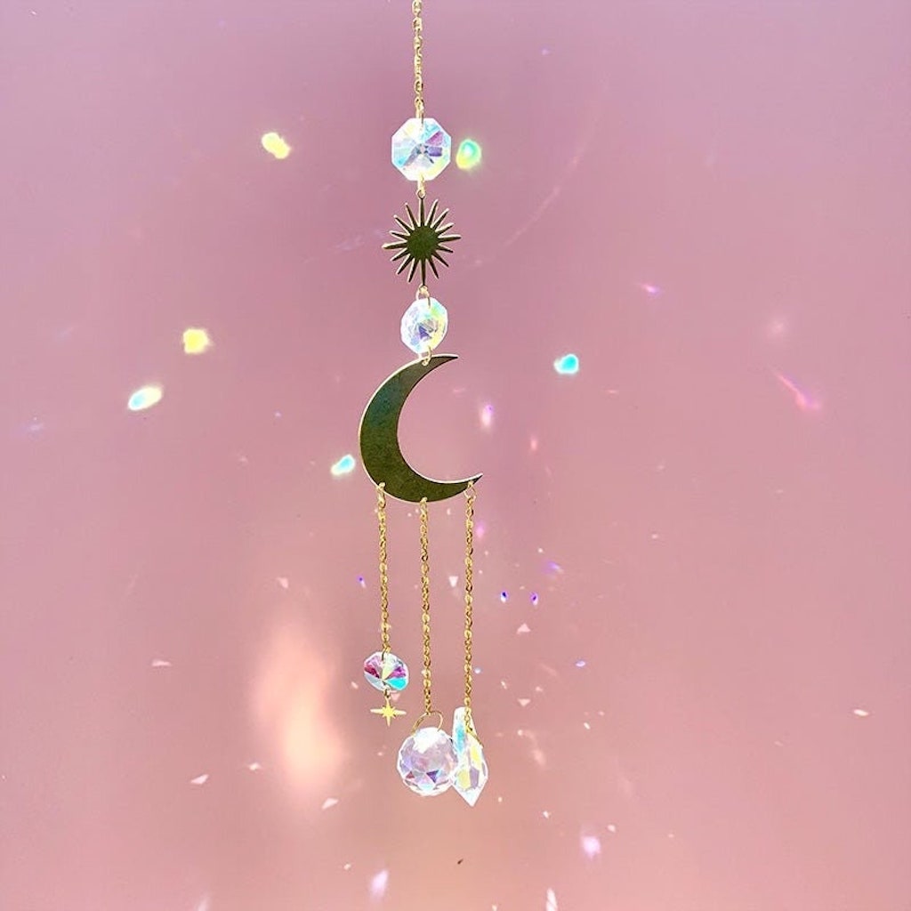 Glass Crystal Prism Suncatcher (B8) reflection