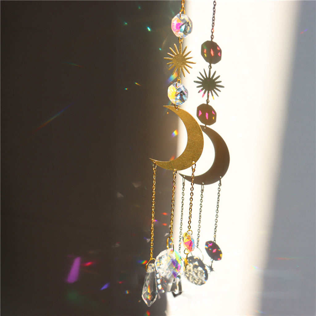 Glass Crystal Prism Suncatcher (B8) in window