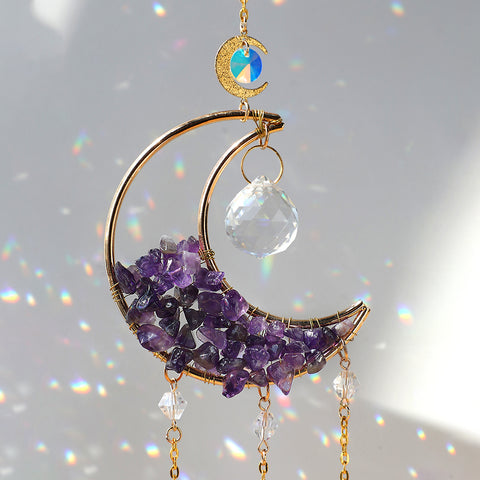 Crystal moon crescent close up