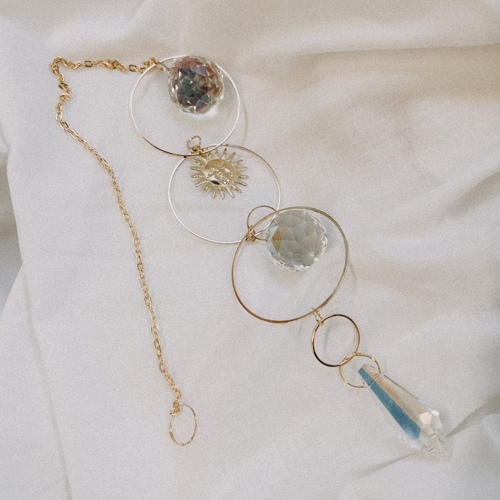 Glass Crystal Prism Suncatcher(B2) close up