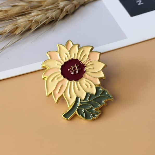 Sunflower Enamel Lapel Pin
