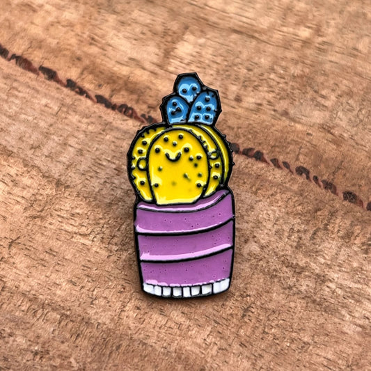 Yellow Cactus Enamel Lapel Pin