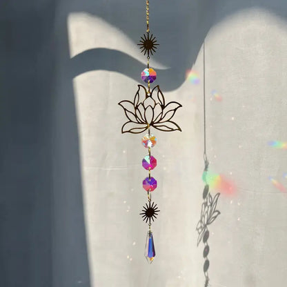 Lotus Crystal Suncatcher 