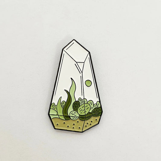 Quartz Terrarium Enamel Lapel Pin