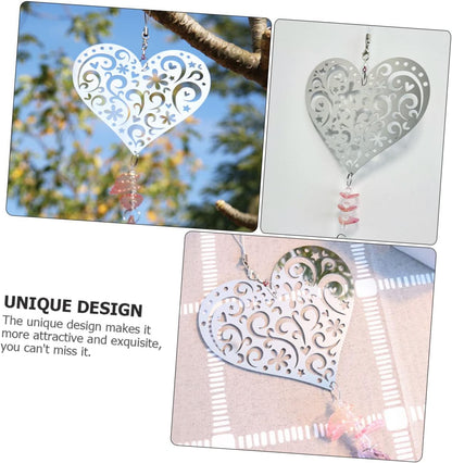 Shiny Heart Wind Chime Exquisite Pendant Hanging Decor unique design