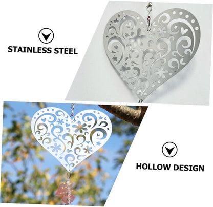 Shiny Heart Wind Chime Exquisite Pendant Hanging Decor material