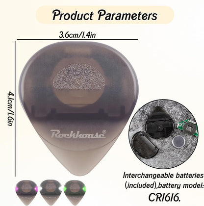 Rockhouse LED Lighting Pick size and dimensions