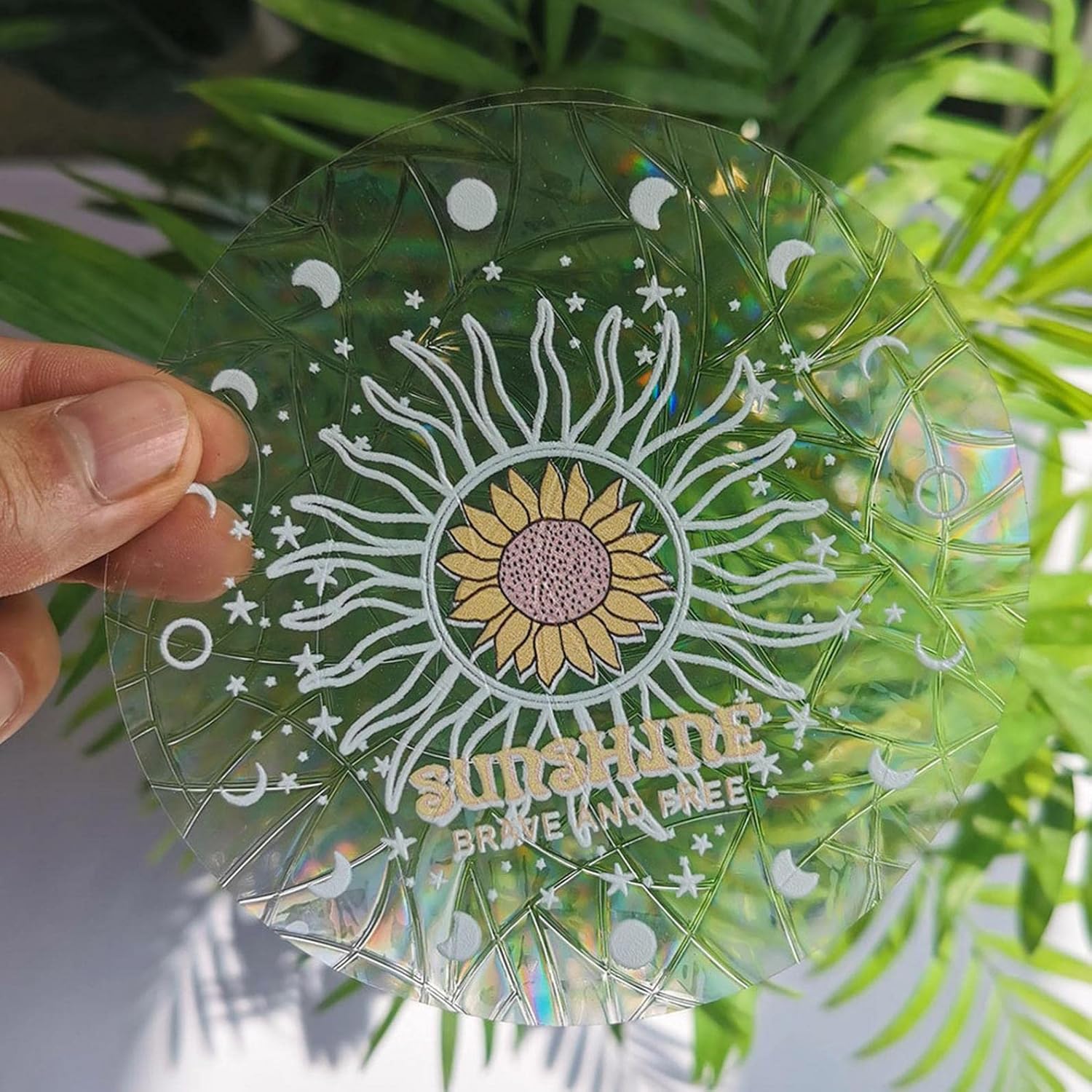 Suncatcher Sticker SC055 'Sunshine' Window Decal close up