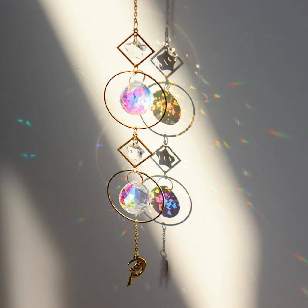 Glass Crystal Prism Suncatcher (B1) sunlight beams