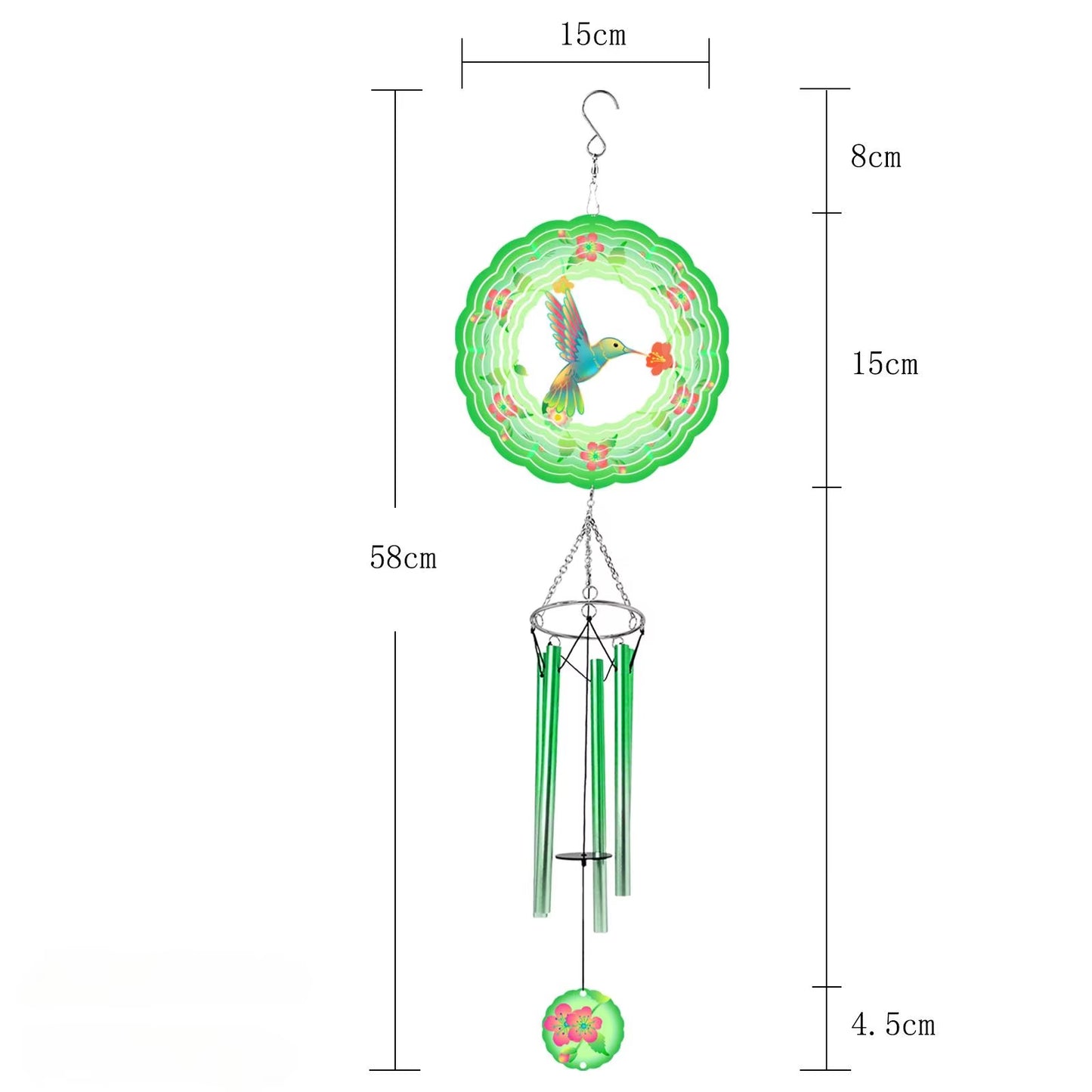 Kinetic Wind Spinner with Chimes