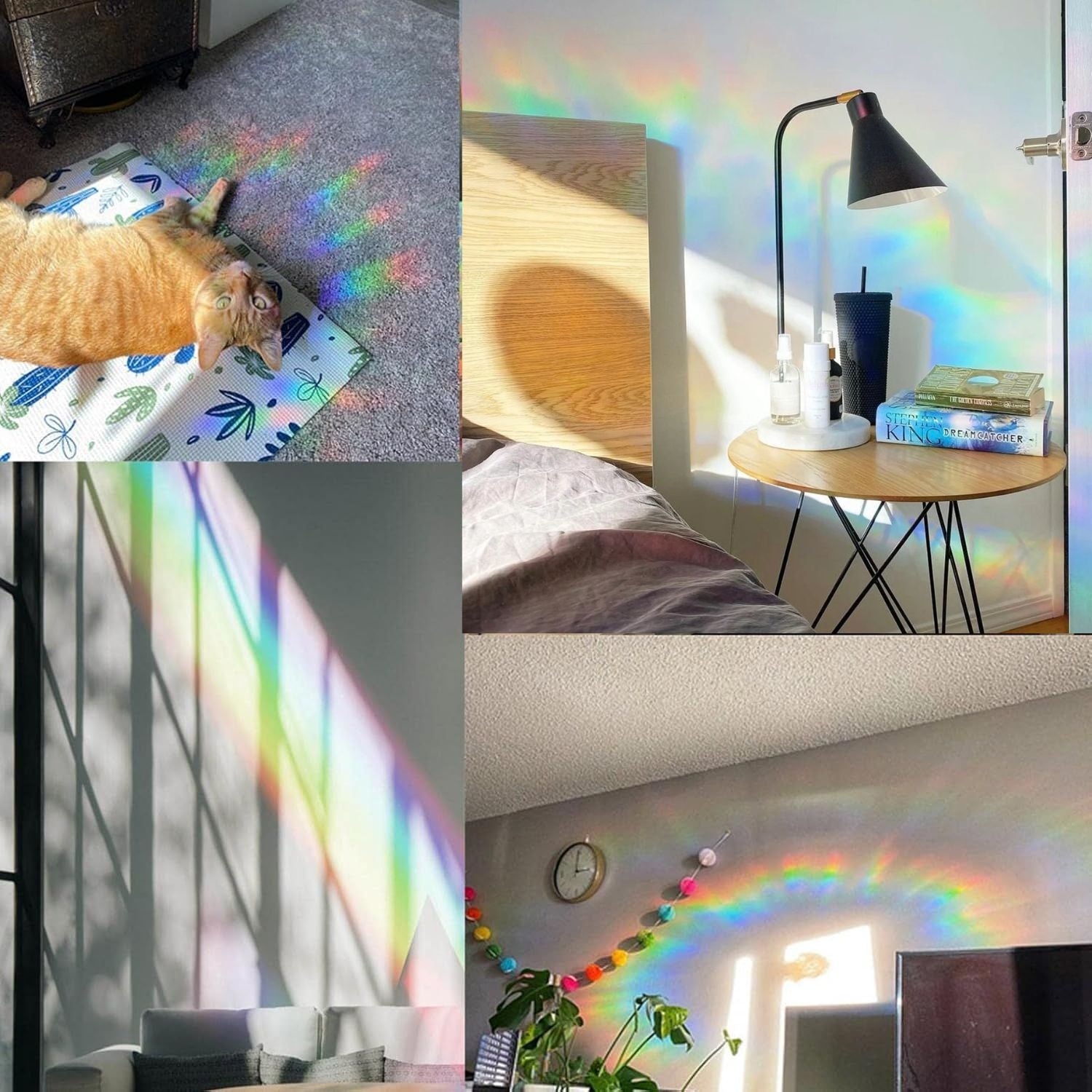 Suncatcher Sticker SC088 'Cat' Window Decal rainbow effect