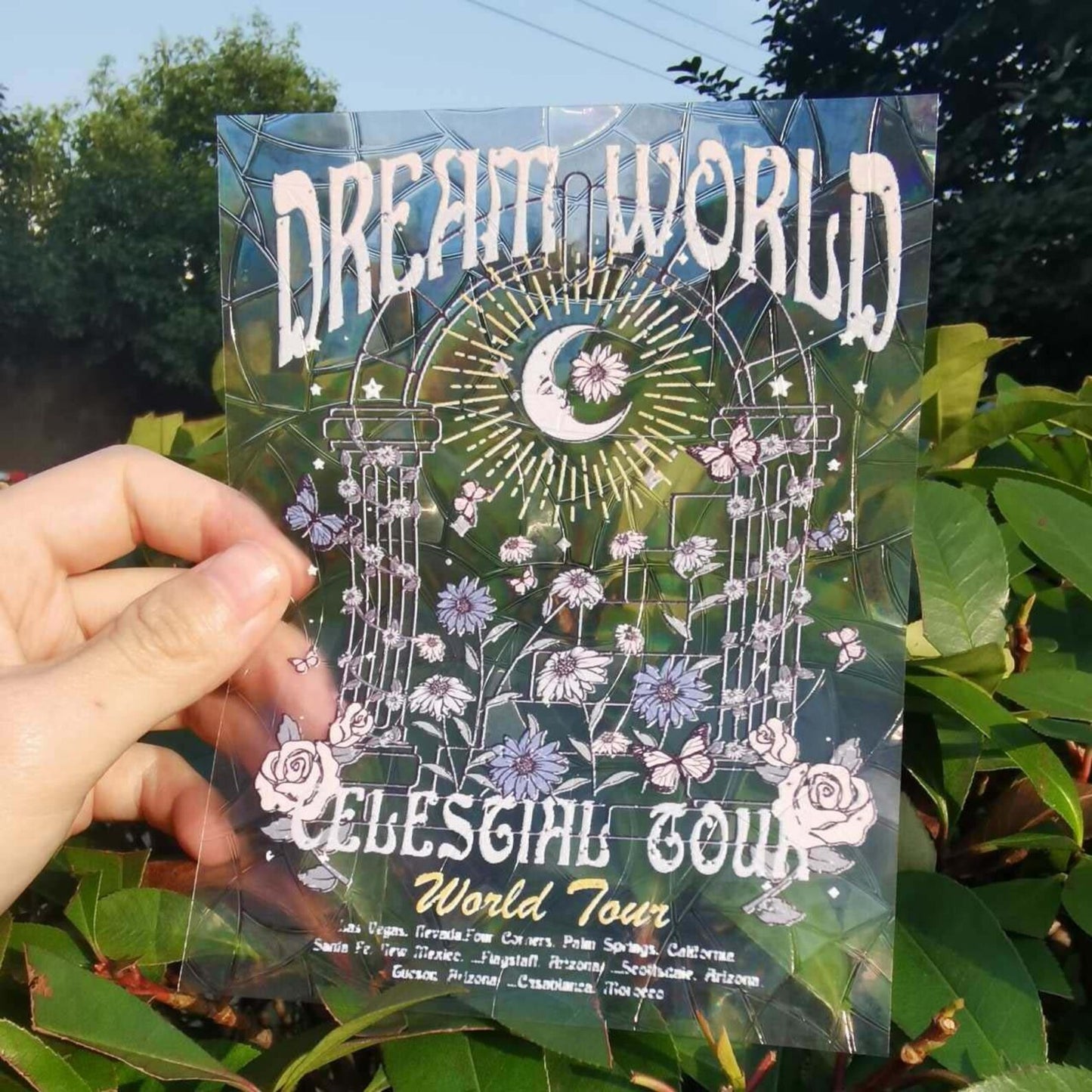 Suncatcher Sticker SC058 'Dream World' Window Decal close up